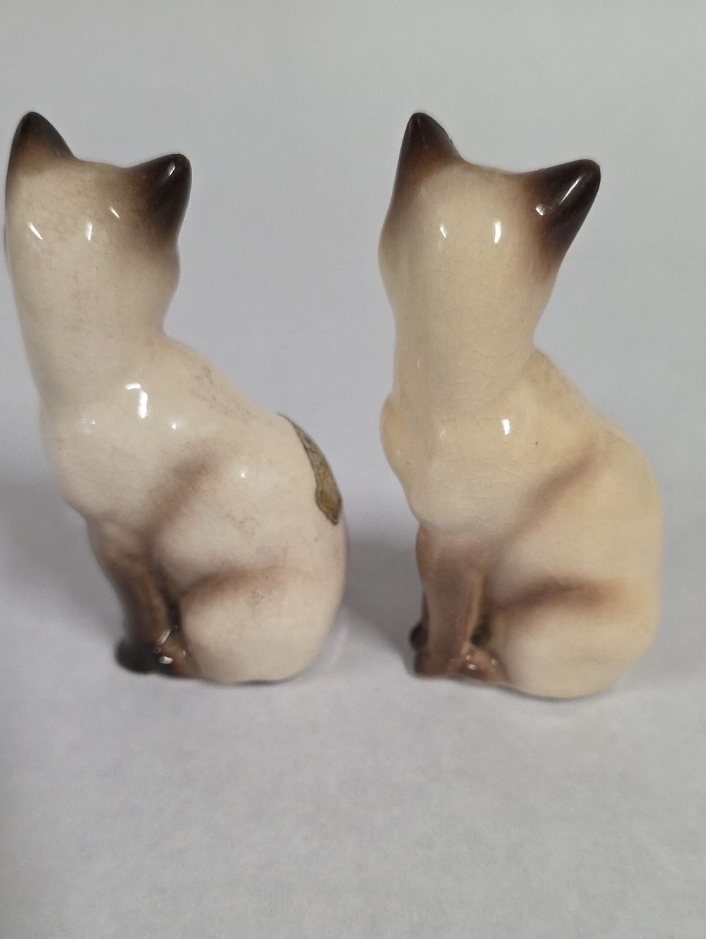 Vtg Brad Keeler Siamese Cat Figurines Set - Keeler Ware Los Angeles CA Pottery - Picture 5 of 12